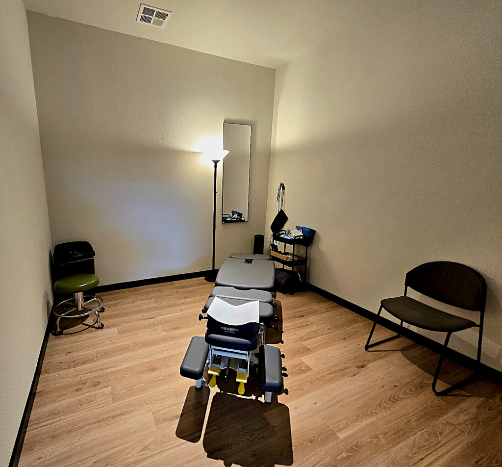 One of Dr. Smith's chiropractic treatment rooms in Klamath Falls, Oregon